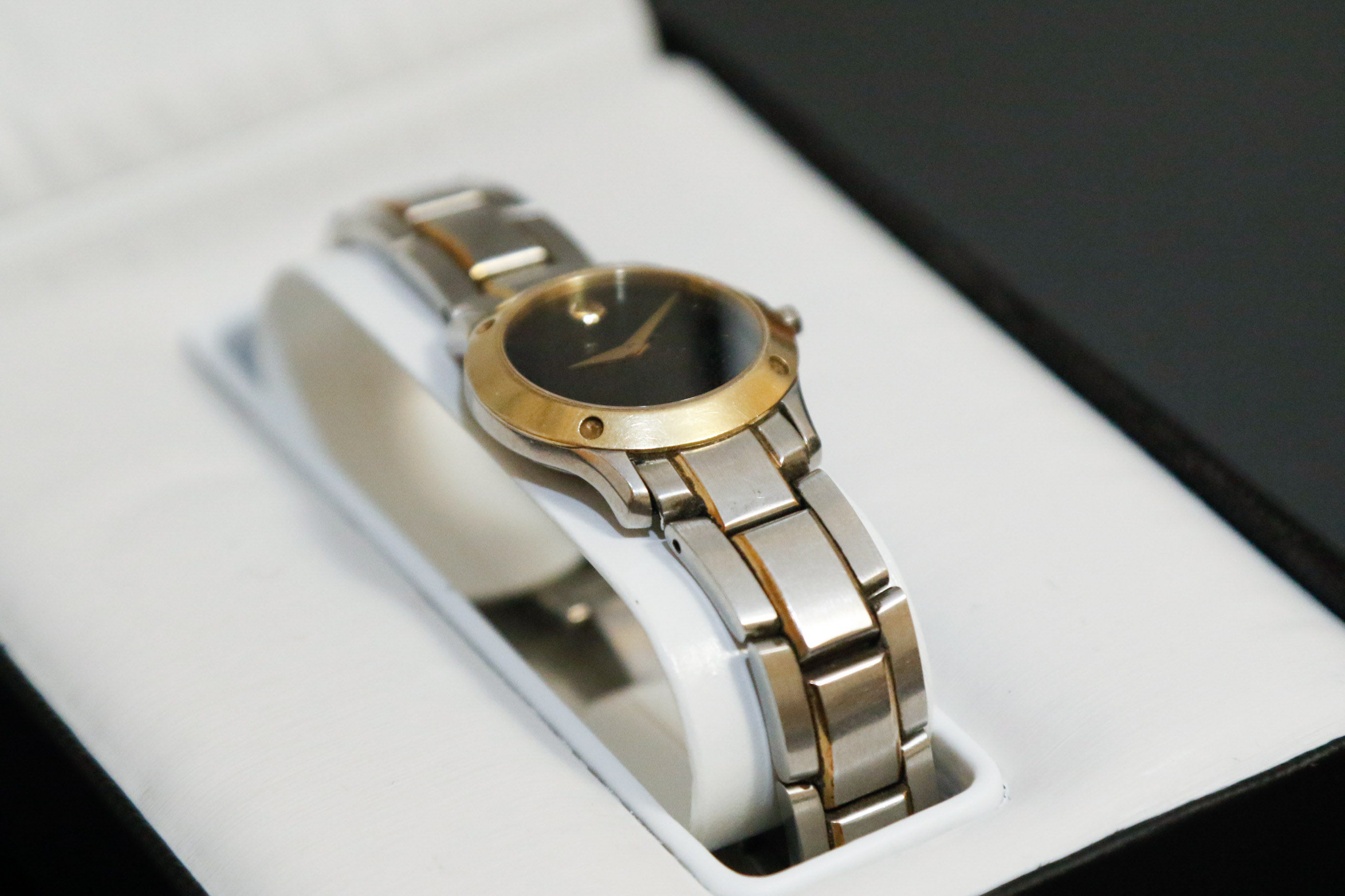 Movado Ladies Museum Watch with 18K Bezel