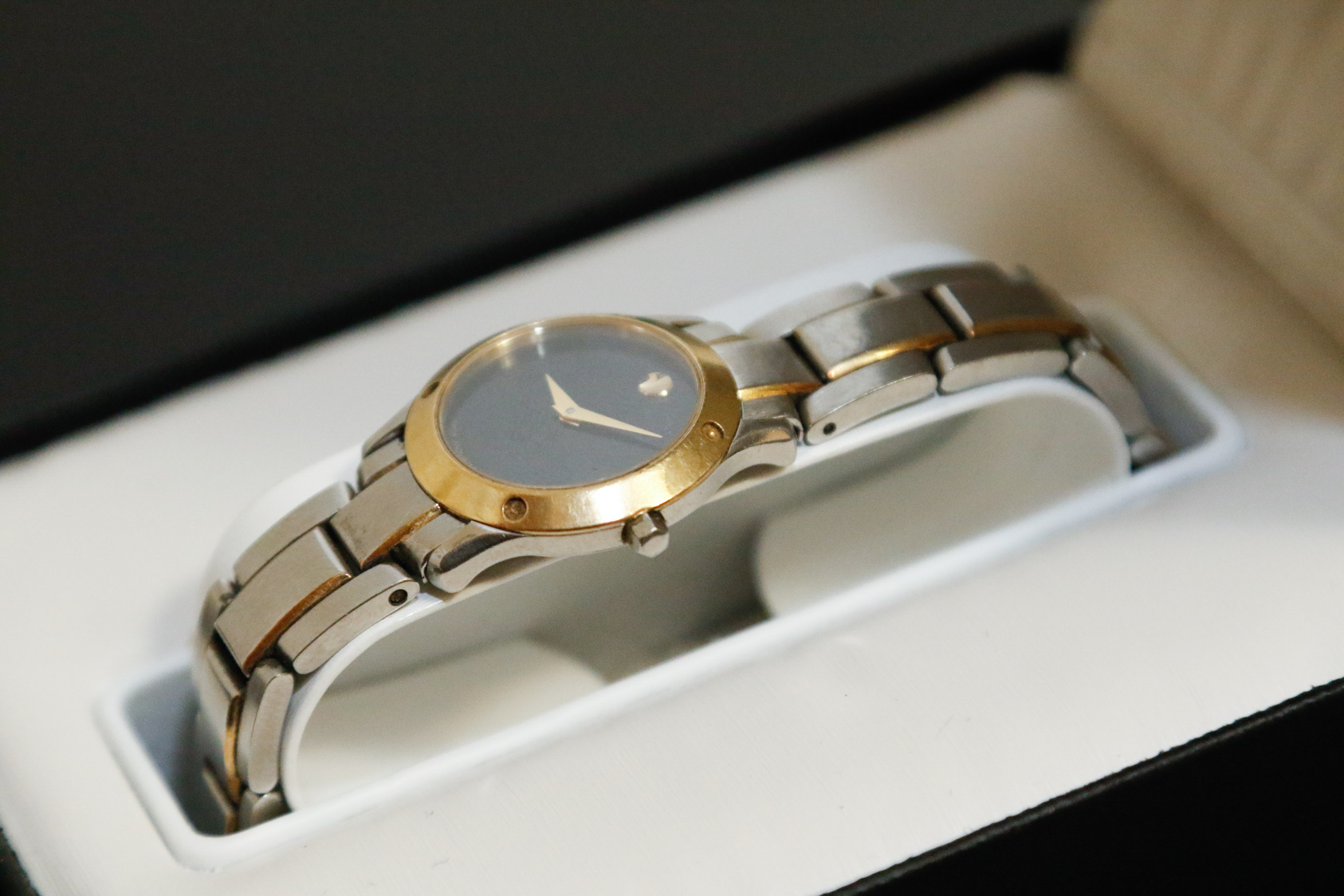 Movado Ladies Museum Watch with 18K Bezel