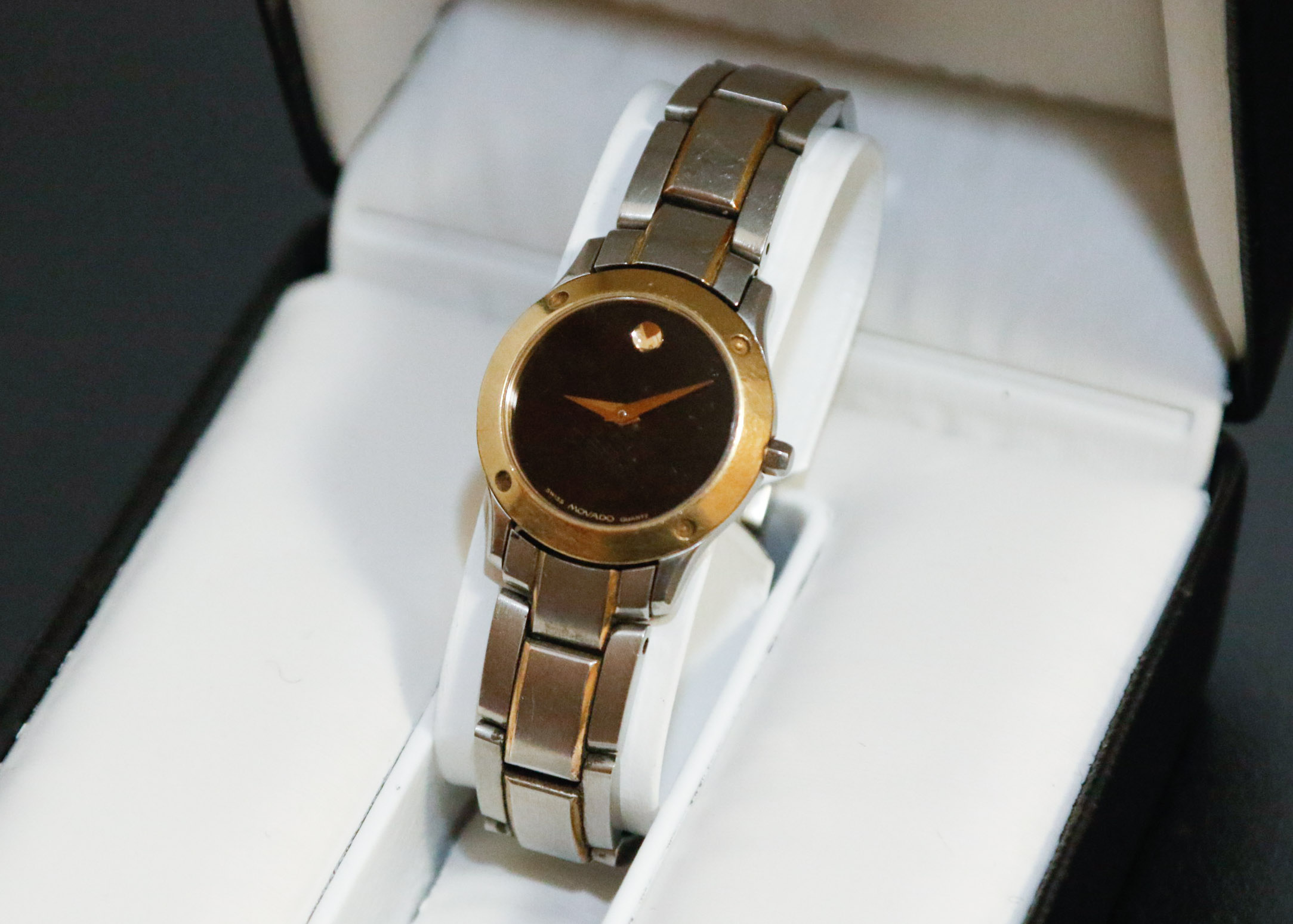 Movado Ladies Museum Watch with 18K Bezel