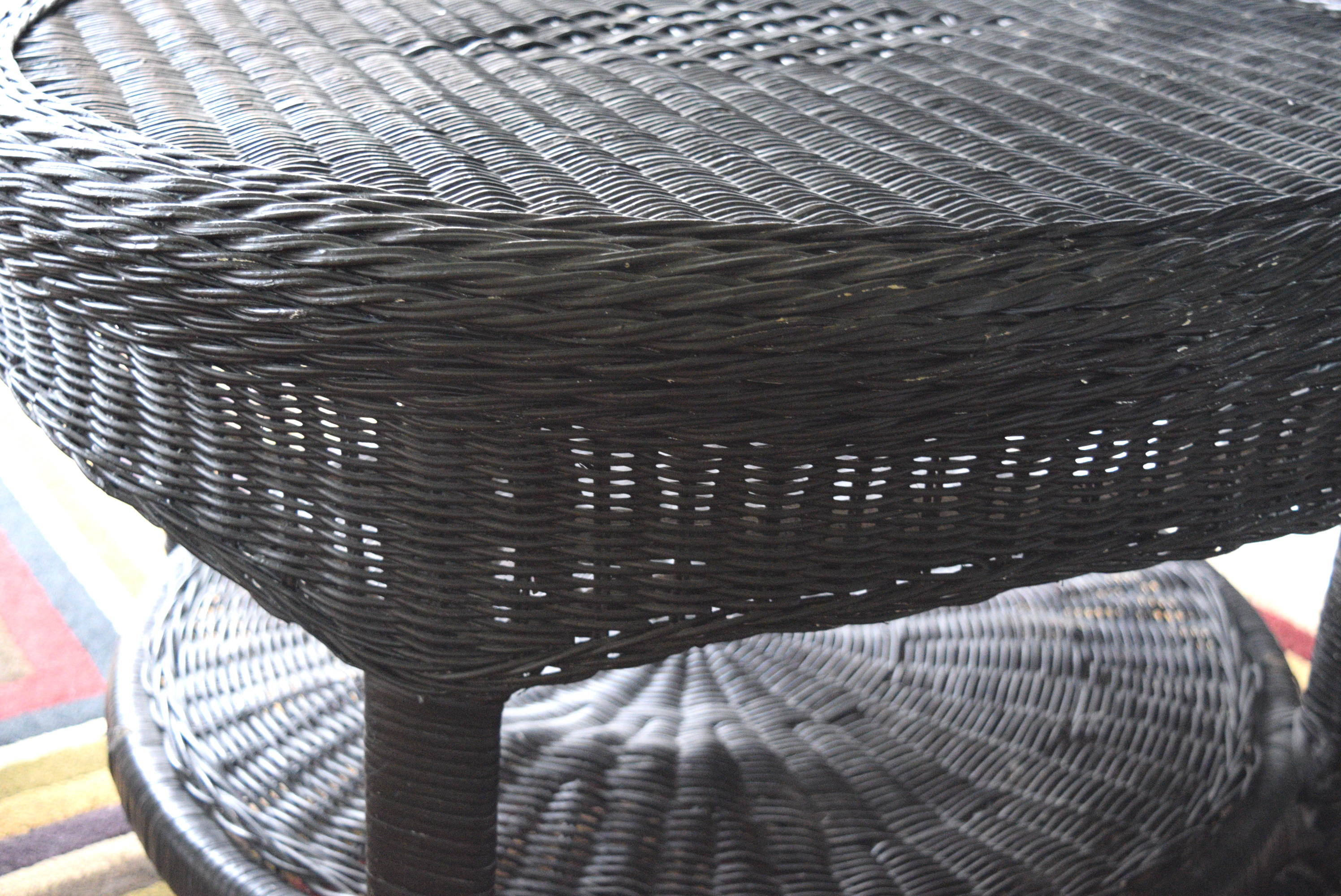 Black Wicker Coffee Table
