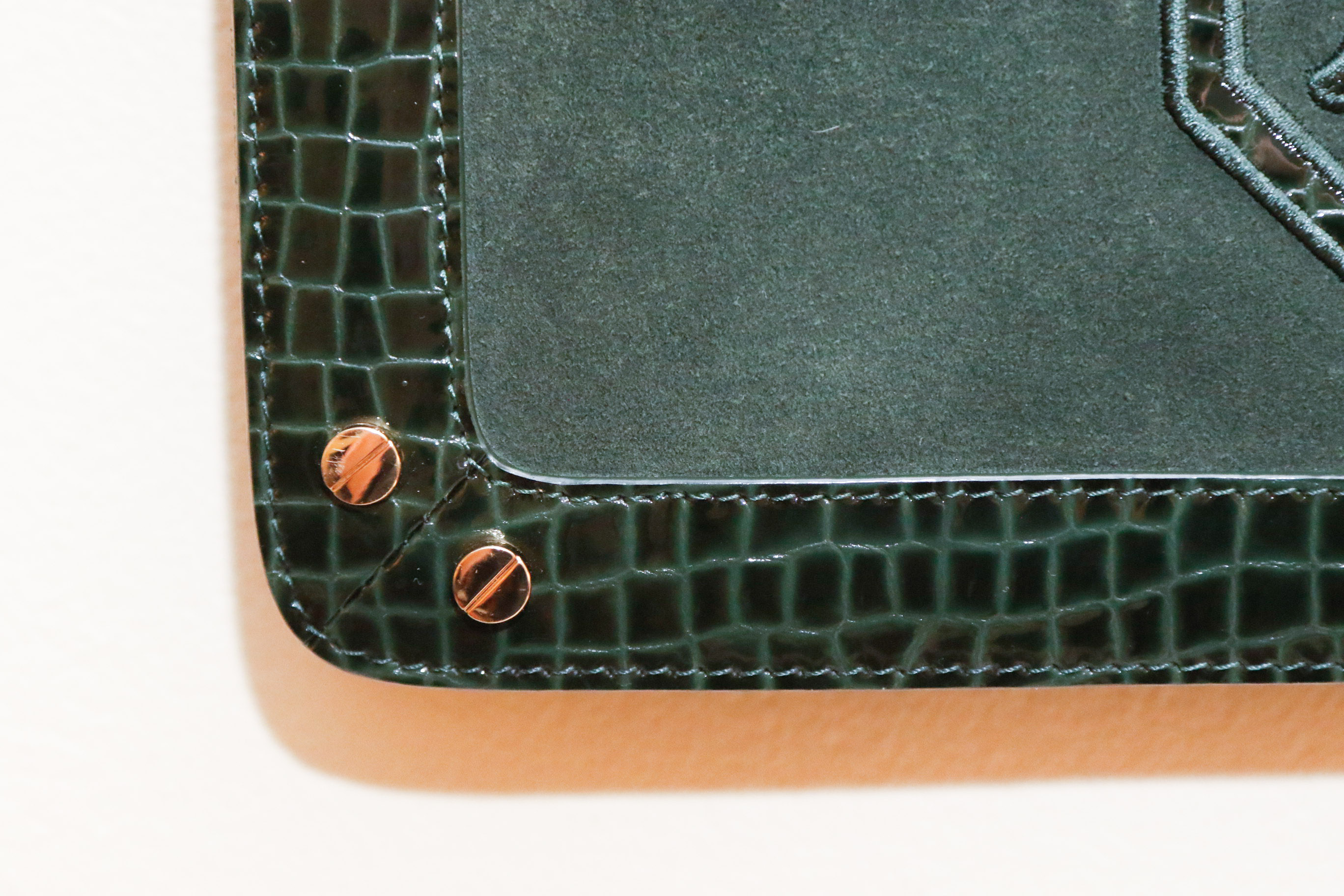 Tori Burch Green Suede Leather Handbag