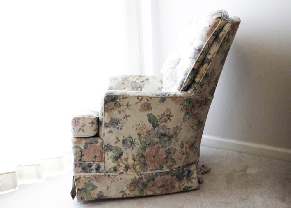 Vintage Floral Swivel Rocker