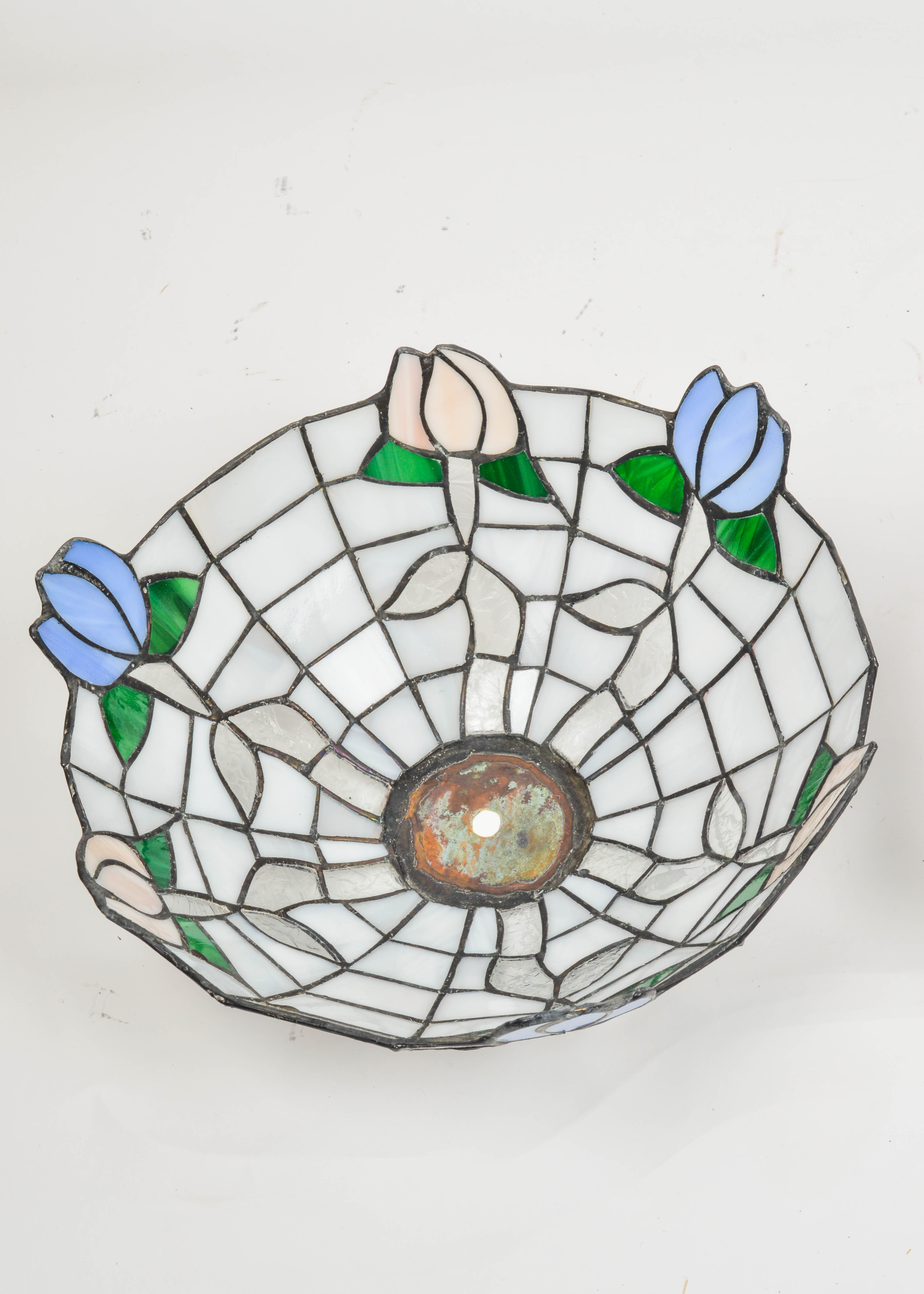 Three Stained Glass Lamp Shades