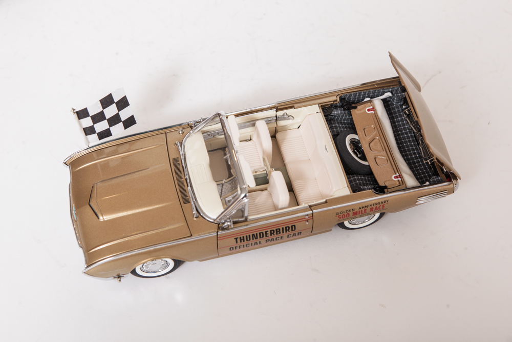 Collection of Gold Ford Thunderbird Model Cars