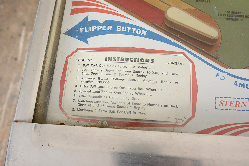 Circa 1977 Stern Stingray 4-Player Pinball Machine