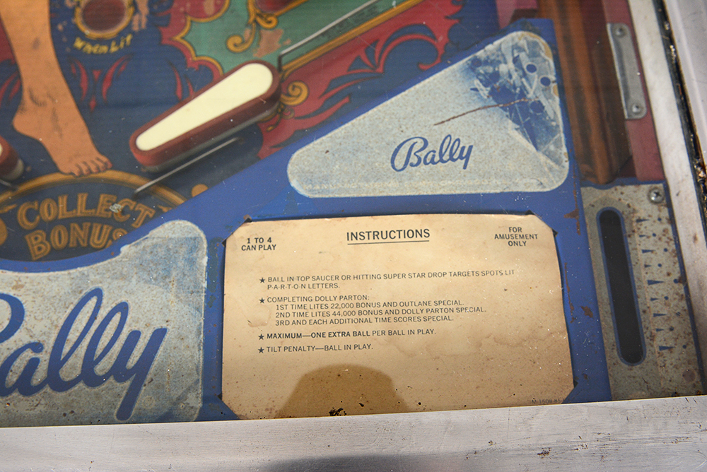 Circa 1978 Dolly Parton Upright Pinball Machine by Bally