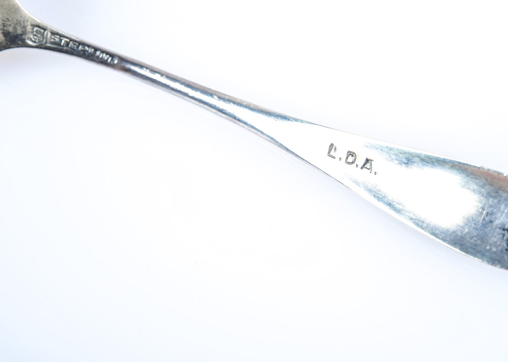 Set of Five Vintage Sterling Silver Commemorative Travel Spoons