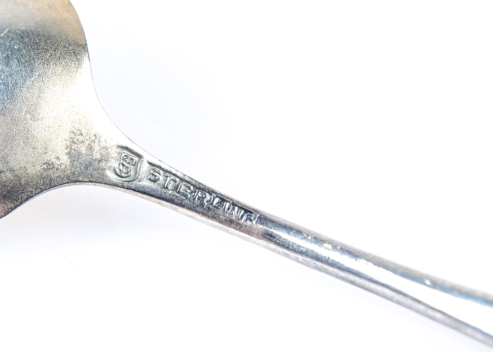 Set of Five Vintage Sterling Silver Commemorative Travel Spoons