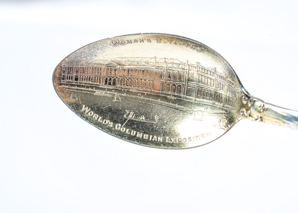 Set of Five Vintage Sterling Silver Commemorative Travel Spoons