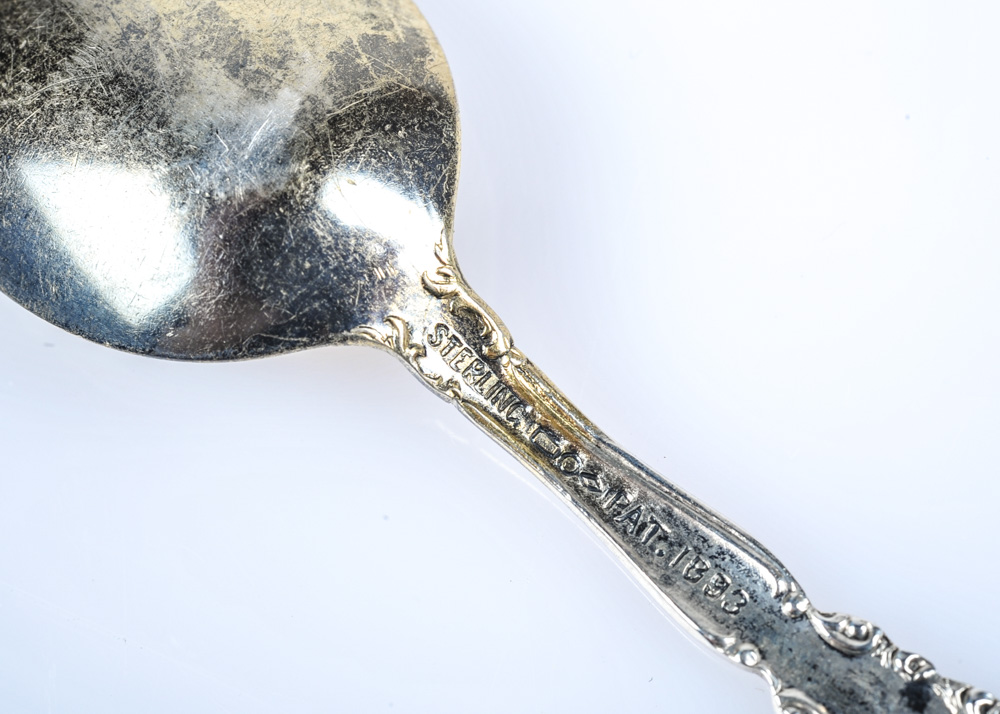 Set of Five Vintage Sterling Silver Commemorative Travel Spoons