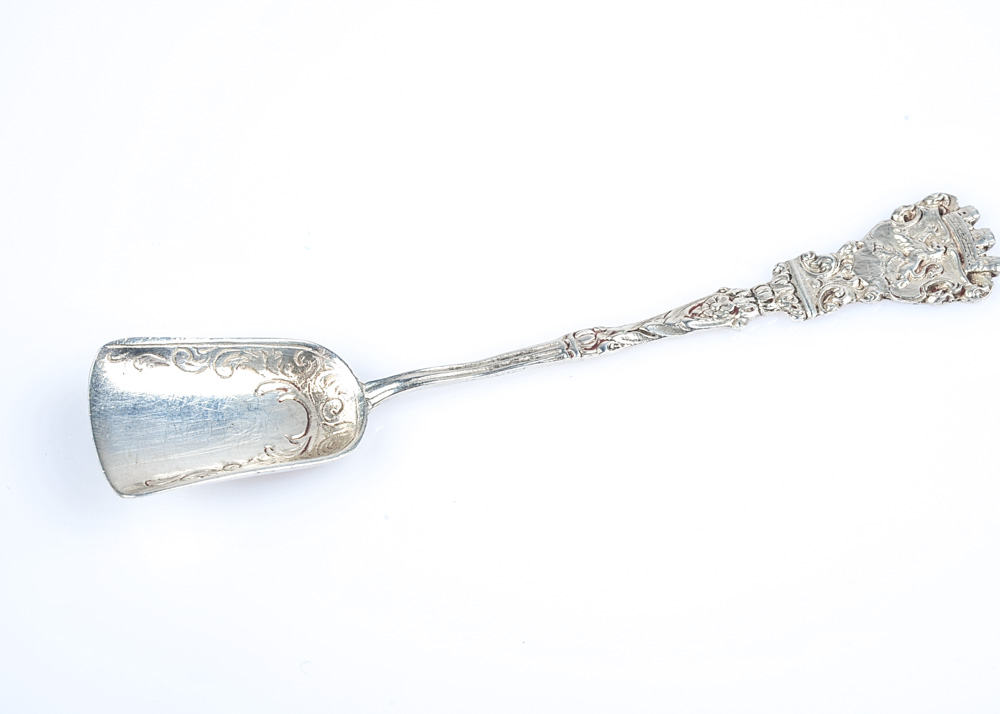 Set of Five Vintage Sterling Silver Commemorative Travel Spoons