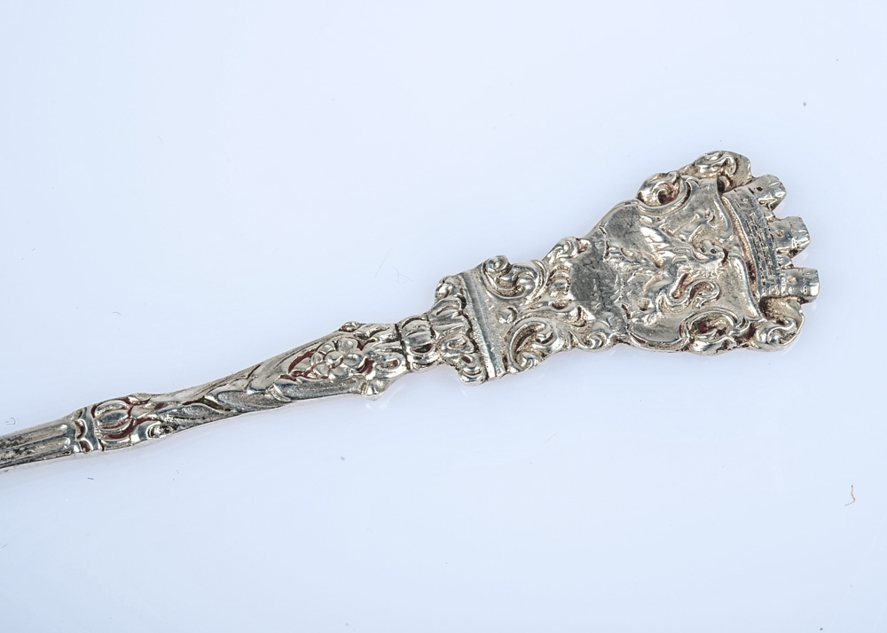 Set of Five Vintage Sterling Silver Commemorative Travel Spoons