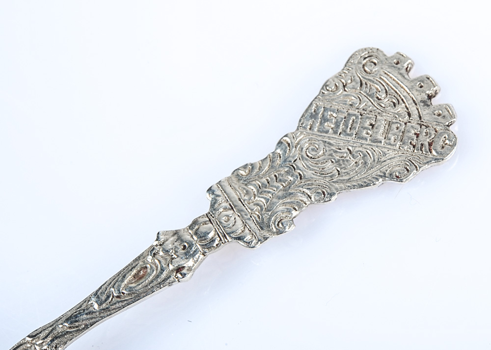 Set of Five Vintage Sterling Silver Commemorative Travel Spoons