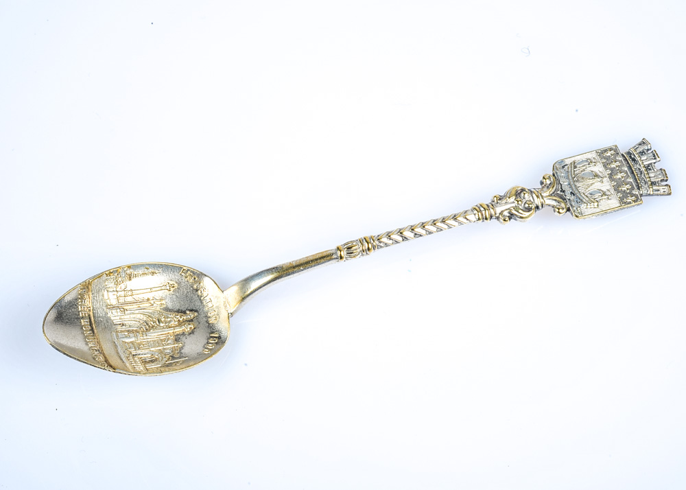 Set of Five Vintage Sterling Silver Commemorative Travel Spoons