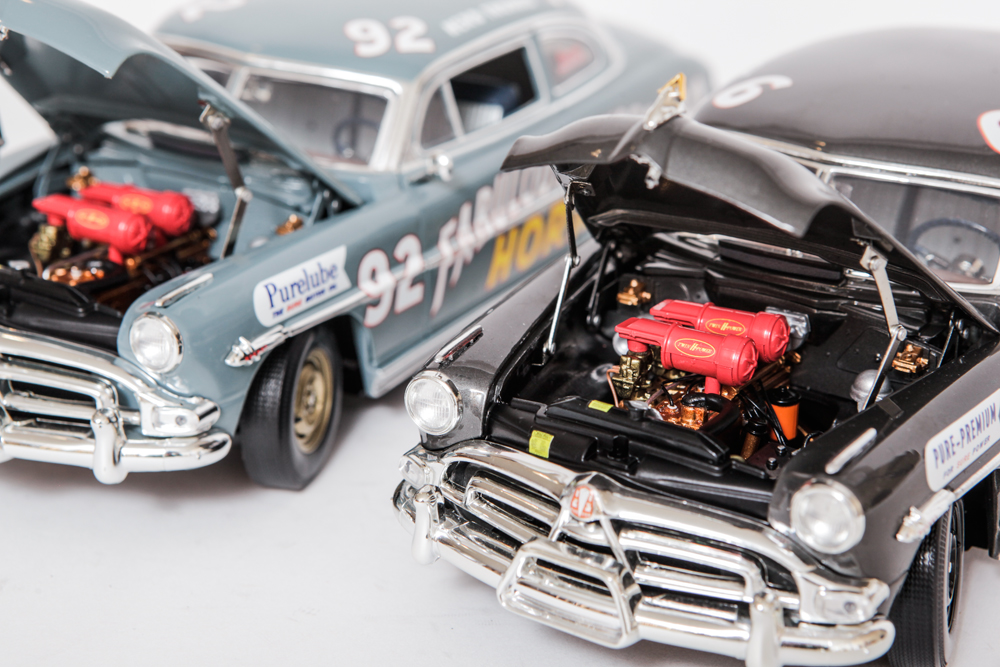 Pair of Chrysler 'Fabulous Hudson Hornet' Model Cars