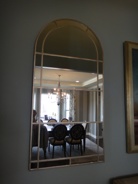 Generous Arched Chrome Mirror