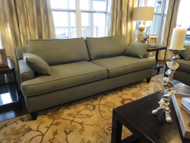 Rowe Furniture Blue Green Sofa