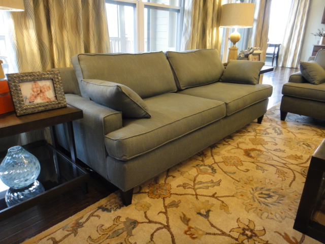 Rowe Furniture Blue Green Sofa