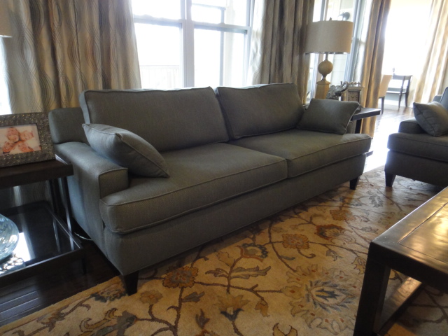 Rowe Furniture Blue Green Sofa