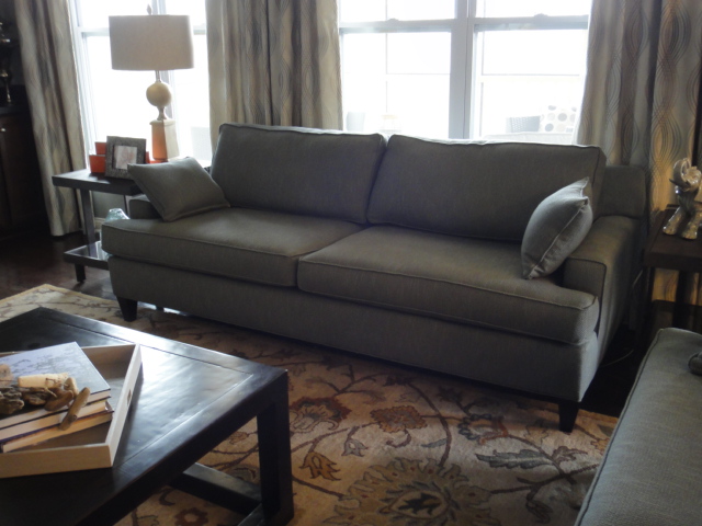 Rowe Furniture Blue Green Sofa