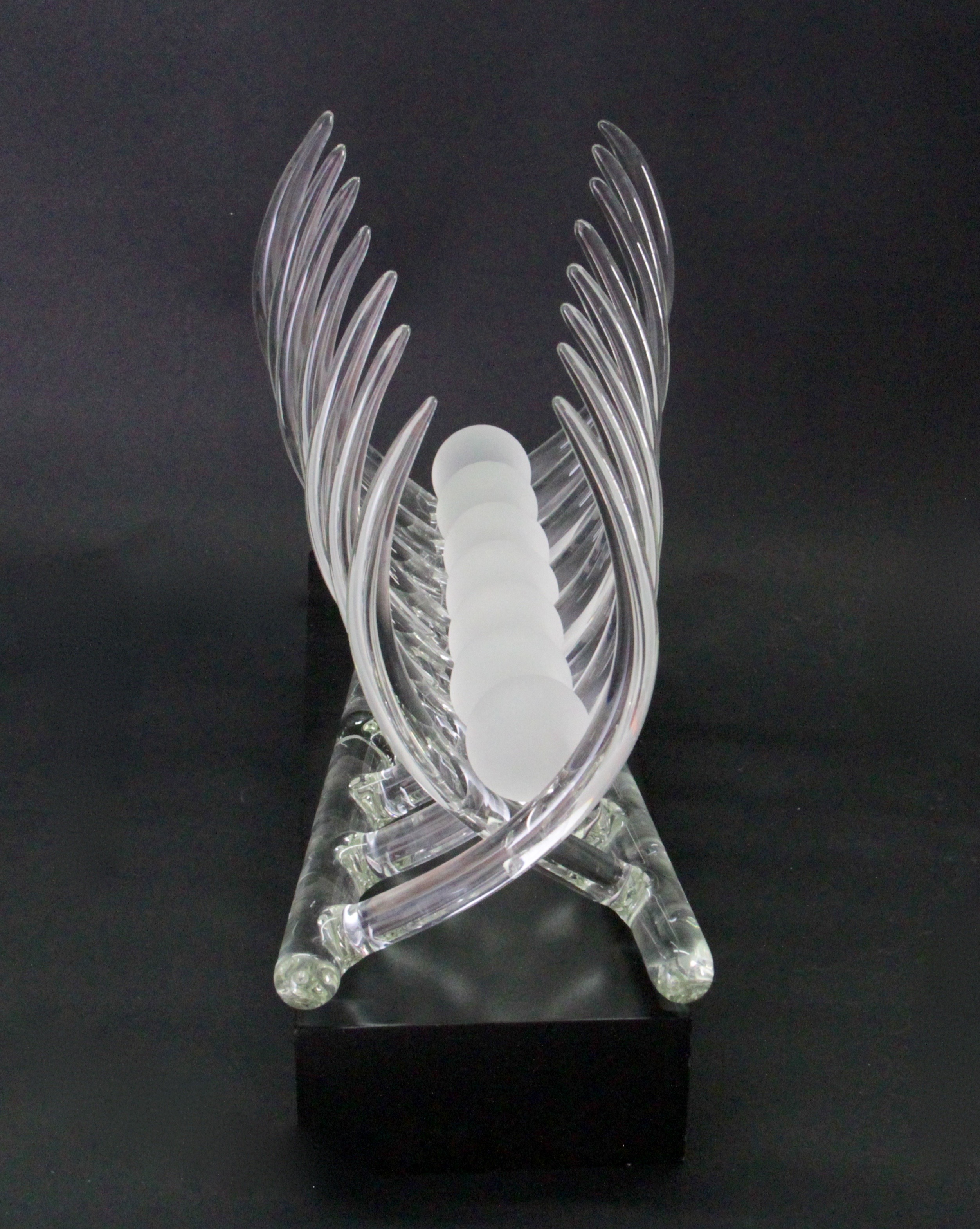 Hans Frabel 1985 Art Glass Sculpture