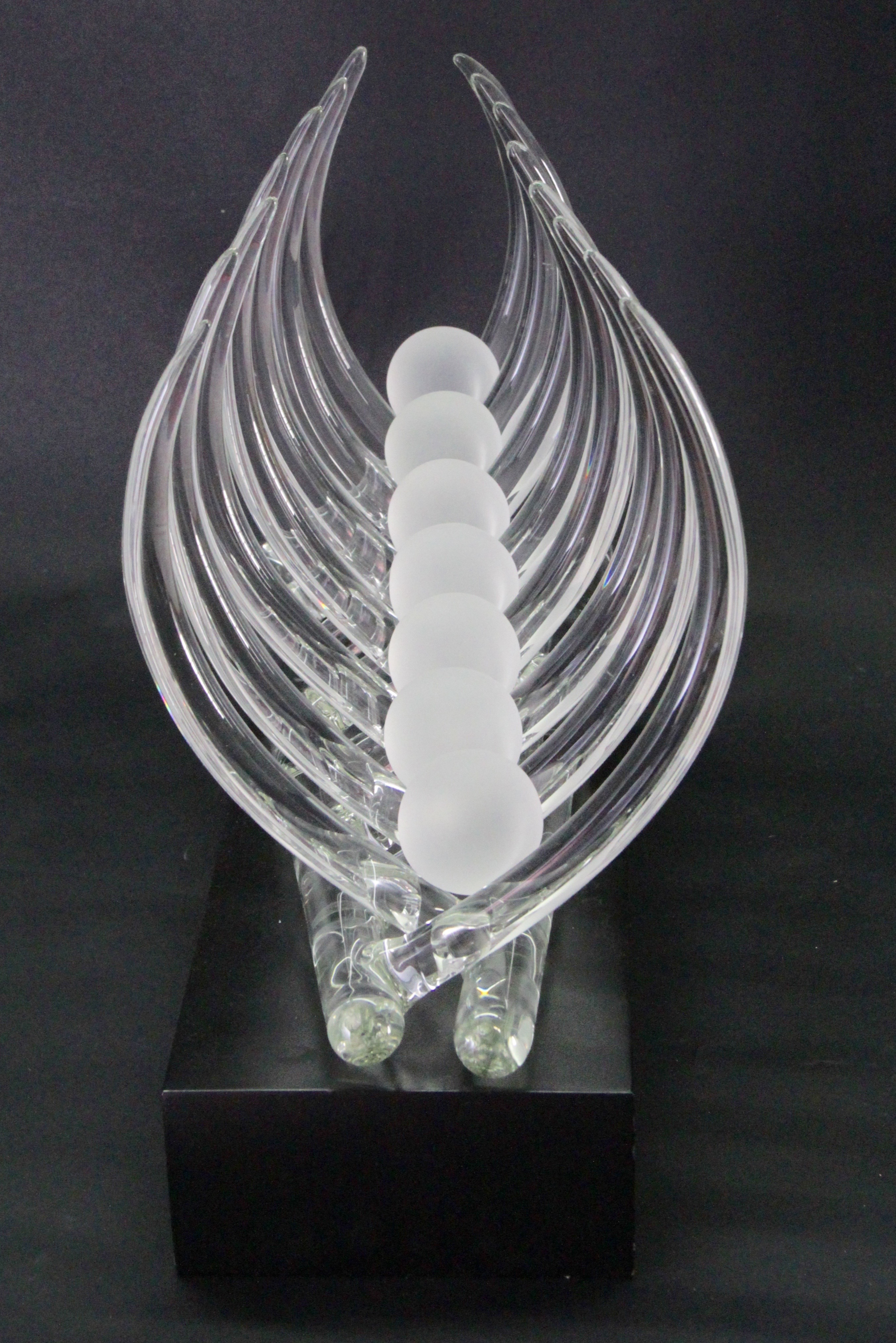 Hans Frabel 1985 Art Glass Sculpture