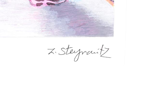 Limited Edition Zamy Steynovitz Serigraph "Dove and Flowers"