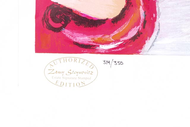 Limited Edition Zamy Steynovitz Serigraph "Dove and Flowers"