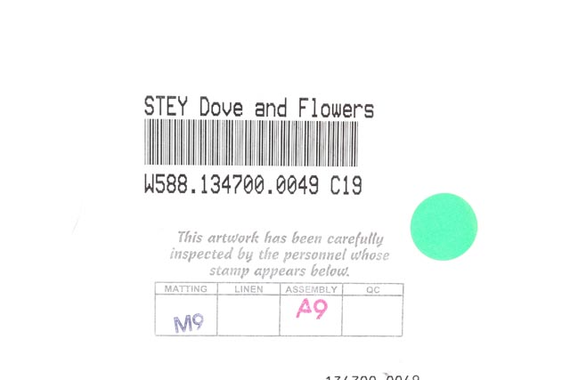 Limited Edition Zamy Steynovitz Serigraph "Dove and Flowers"