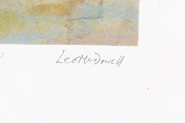 Limited Edition Signed Leo McDowell Giclée "Cat at Window"