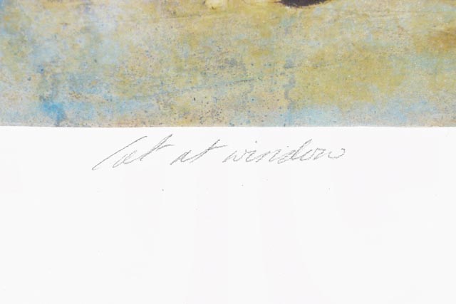 Limited Edition Signed Leo McDowell Giclée "Cat at Window"