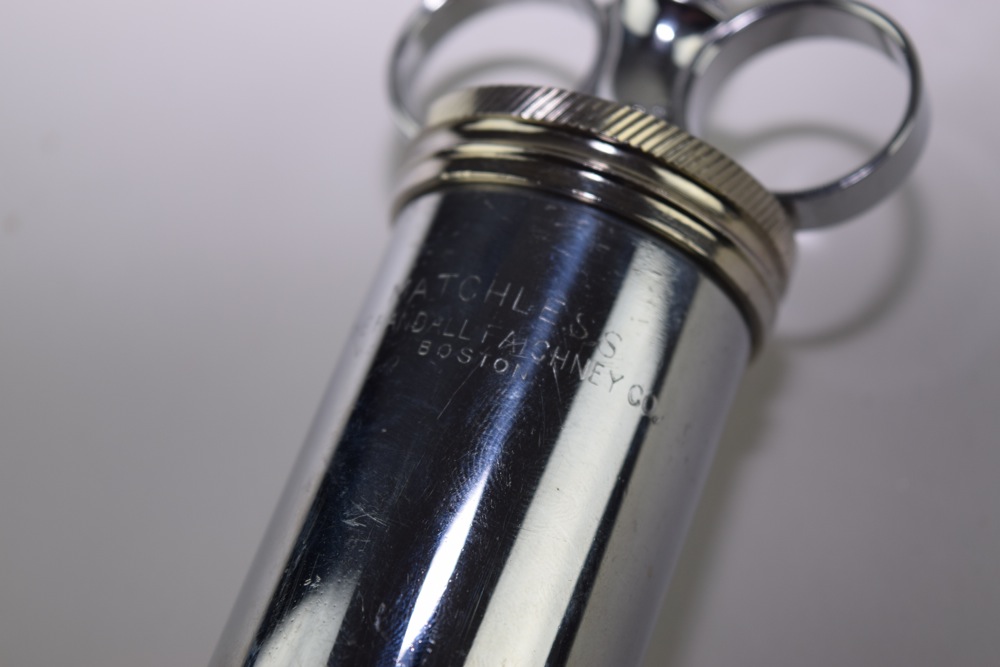 Pair of Antique Matchless Randall Faichney Co. Syringes