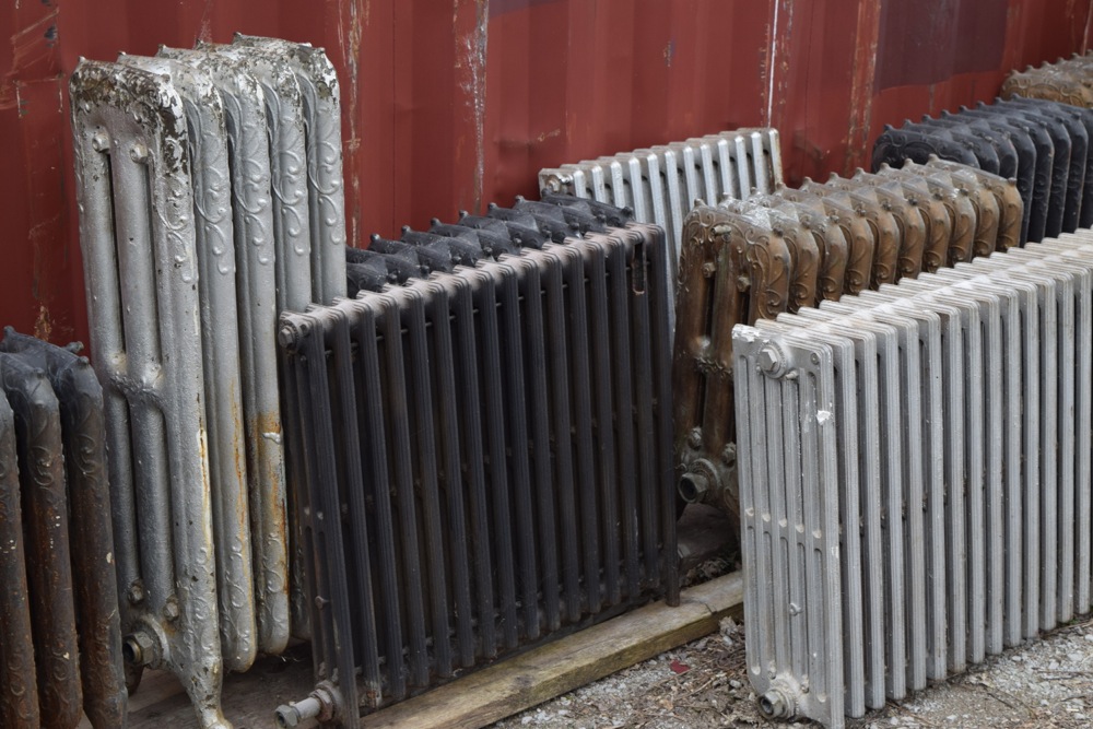 Collection of Antique and Vintage Cast Iron Hot Water Radiators