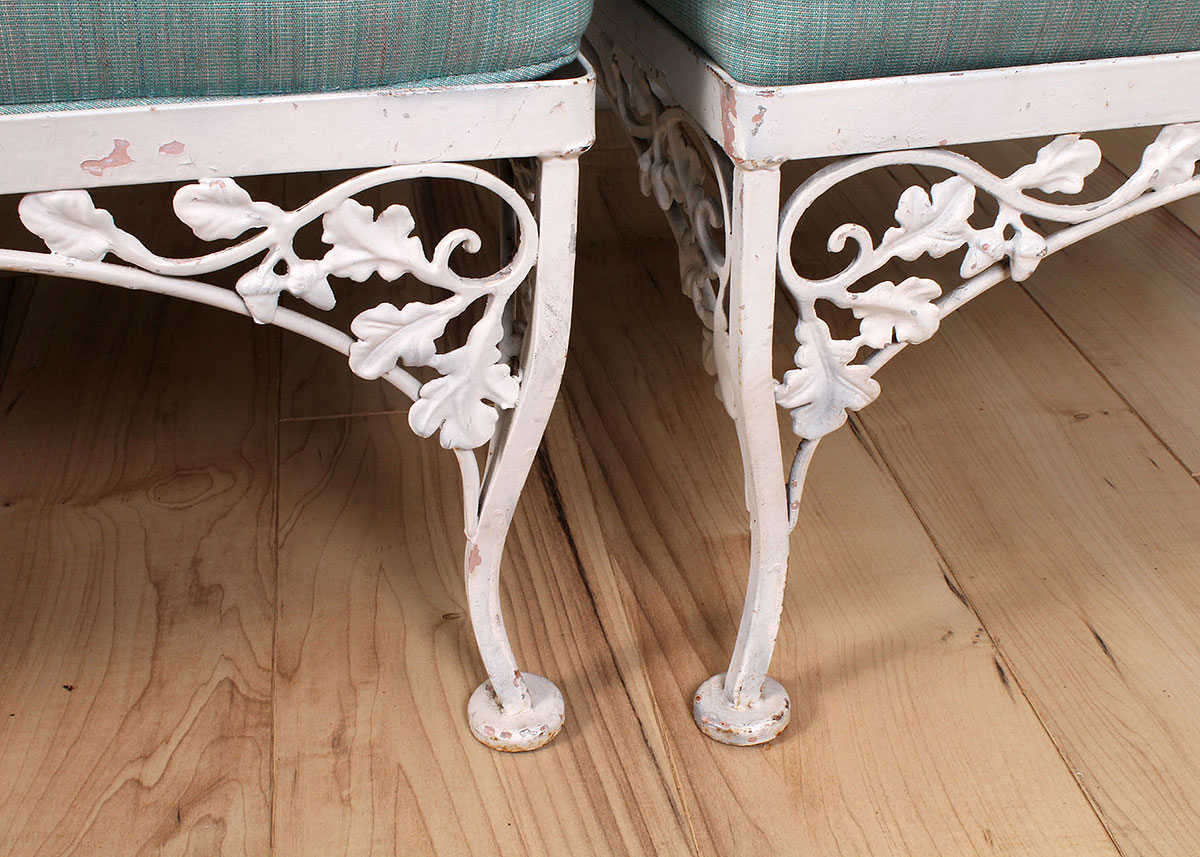 Woodard Wrought Iron Three-Piece Outdoor Sofa