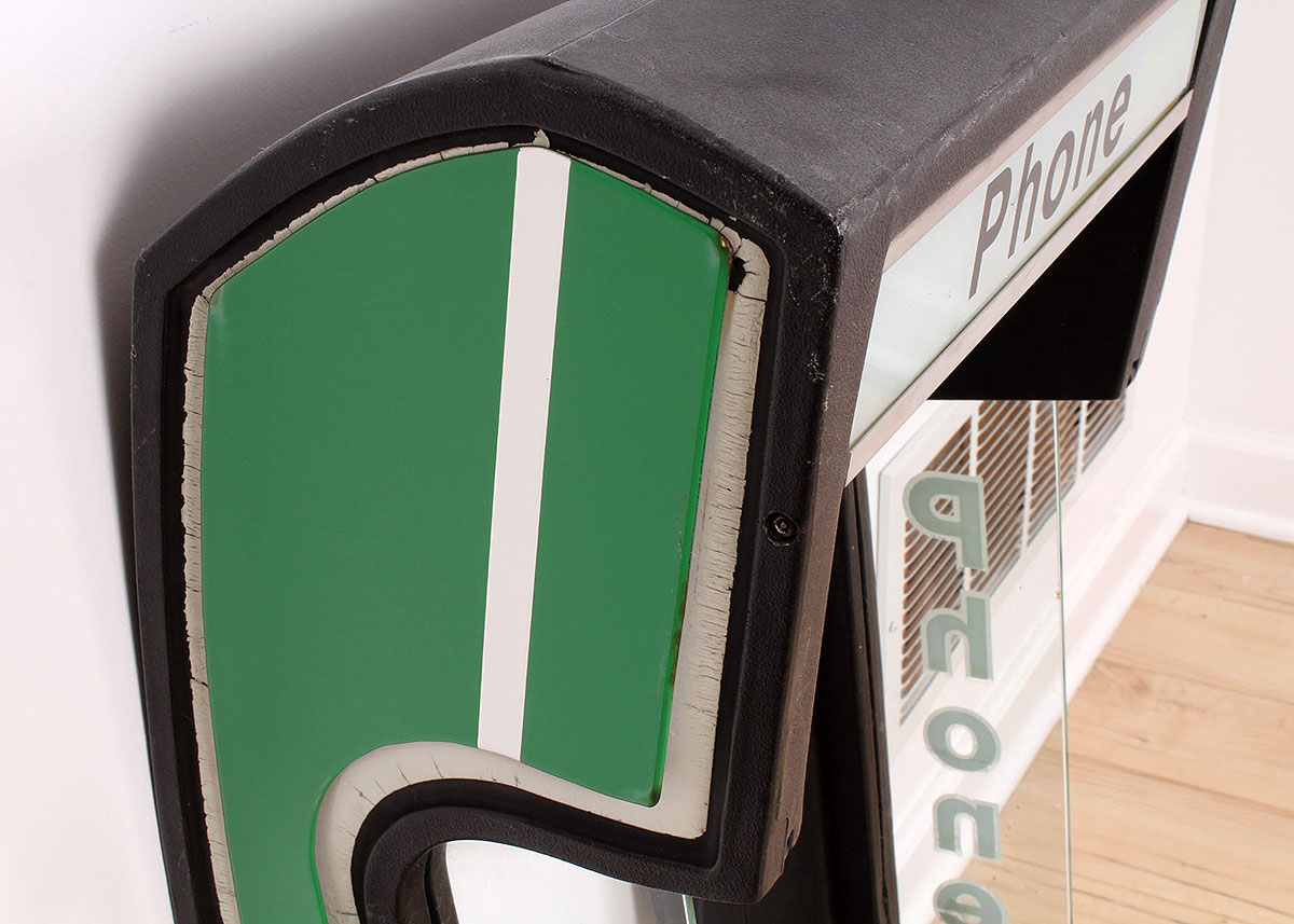 Vintage Lighted Wired Outdoor Telephone Booth