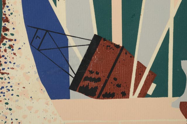 John St. John Original Serigraph "La Marina, San Juan, P.R."