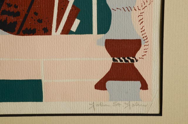 John St. John Original Serigraph "La Marina, San Juan, P.R."