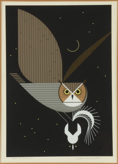 Charley Harper Signed Limited Edition Serigraph "Pfwhoooooooooo!"