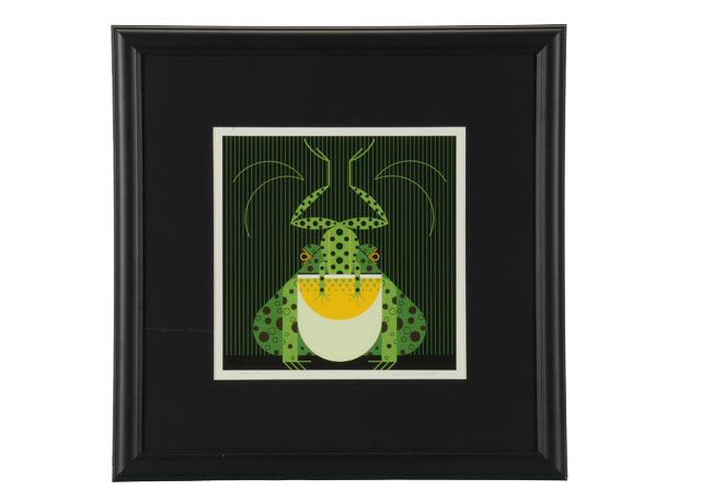 Charley Harper Signed Limited Edition Serigraph "Frog Eat Frog"