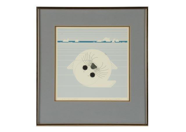 Charley Harper Signed Limited Edition Serigraph "Whitecoat"