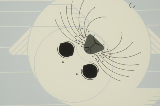 Charley Harper Signed Limited Edition Serigraph "Whitecoat"