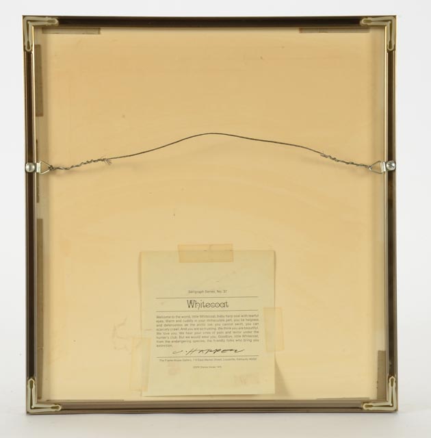 Charley Harper Signed Limited Edition Serigraph "Whitecoat"