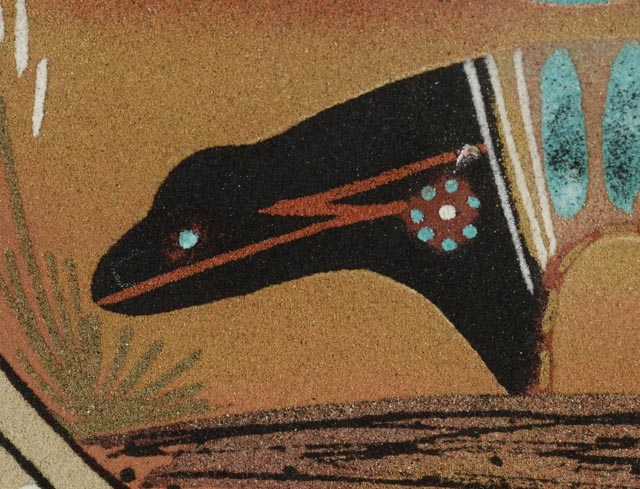 Original Navajo Sandpainting "Sun, Eagle, and Bear"