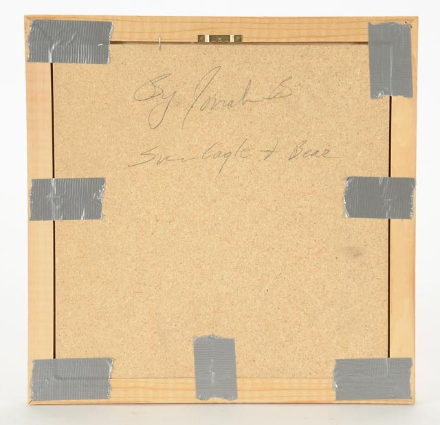 Original Navajo Sandpainting "Sun, Eagle, and Bear"