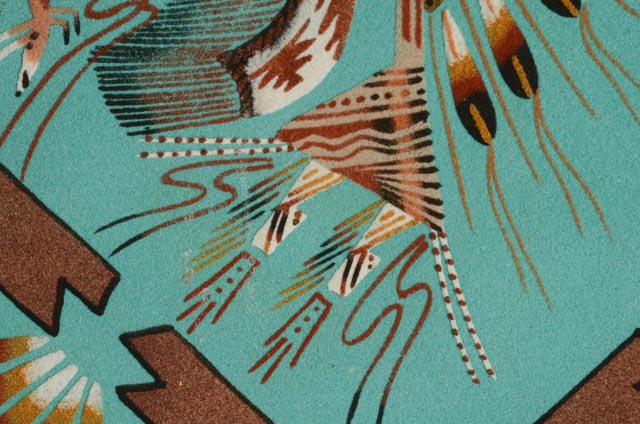 Original Navajo Sandpainting "Hunchback Yei"