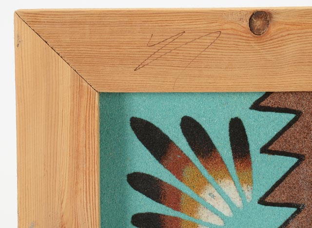 Original Navajo Sandpainting "Hunchback Yei"