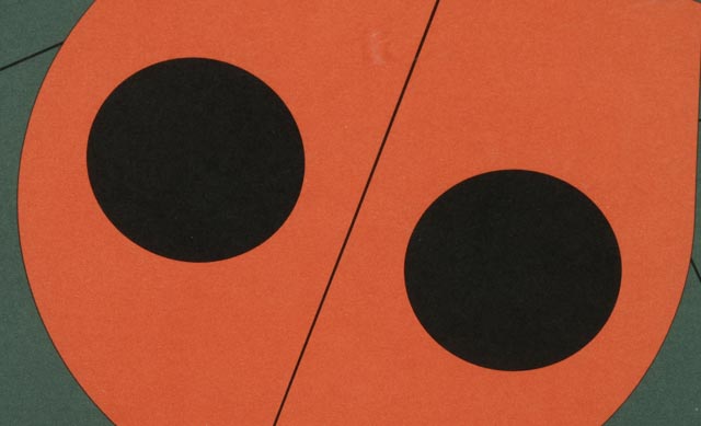 Charley Harper Signed Lithograph "Ladybug"