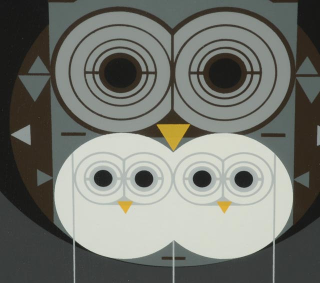 Charley Harper Signed Limited Edition Serigraph "Family Owlbum"