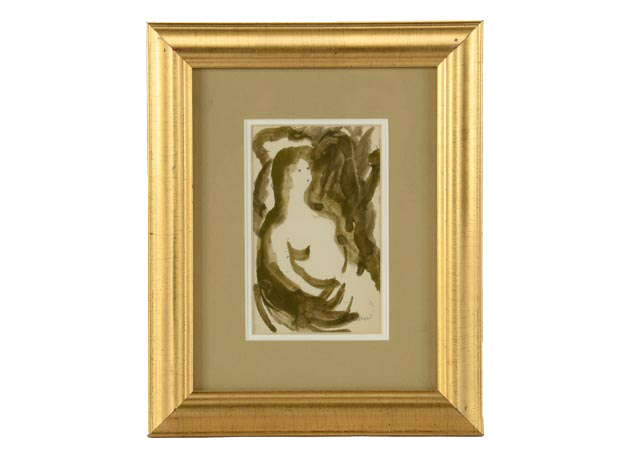 Paul Chidlaw Original Monochromatic Watercolor