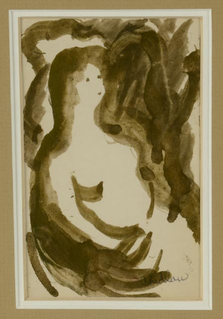 Paul Chidlaw Original Monochromatic Watercolor